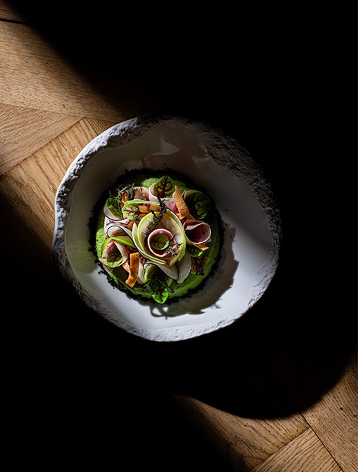 A refreshing starter served during Father's Day at Dans le Noir ?